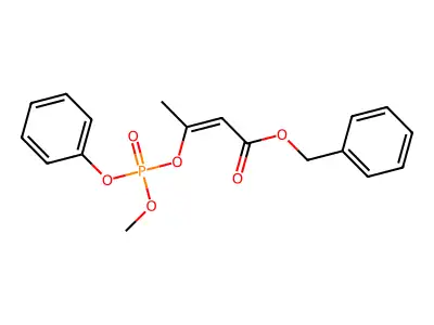 3-(Methoxyphenoxyphosphinyloxy)-2-butenoic acid benzyl ester structure