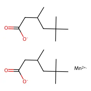 Hexanoic acid, 3,5,5-trimethyl-, manganese(2+) salt (2:1) structure