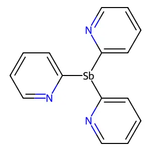 Stibine, tri-2-pyridyl- structure