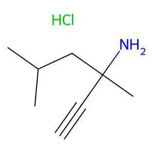 2-Pentylamine, 2-ethynyl-4-methyl-, hydrochloride structure