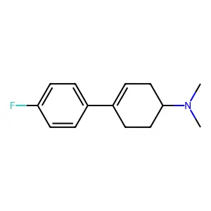 3-Cyclohexen-1-ylamine, N,N-dimethyl-4-(p-fluorophenyl)- structure