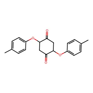 2,5-Bis(4-methylphenoxy)cyclohexane-1,4-dione structure