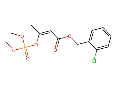 3-(Dimethoxyphosphinyloxy)-2-butenoic acid 2-chlorobenzyl ester structure