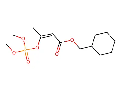 3-(Dimethoxyphosphinyloxy)-2-butenoic acid cyclohexylmethyl ester structure