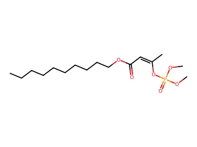 3-(Dimethoxyphosphinyloxy)-2-butenoic acid decyl ester structure