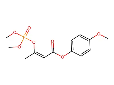 3-[(Dimethoxyphosphinyl)oxy]-2-butenoic acid 4-methoxyphenyl ester structure