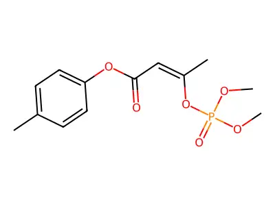 3-[(Dimethoxyphosphinyl)oxy]-2-butenoic acid 4-methylphenyl ester structure