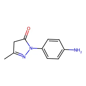 2-(4-aminophenyl)-2,4-dihydro-5-methyl-3H-pyrazol-3-one structure