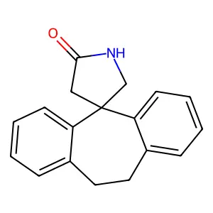 Spiro(5H-dibenzo(a,d)cycloheptene-5,3'-pyrrolidin)-5'-one, 10,11-dihydro- structure