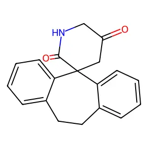Spiro(5H-dibenzo(a,d)cycloheptene-5,3'-piperidine)-2',6'-dione, 10,11-dihydro- structure
