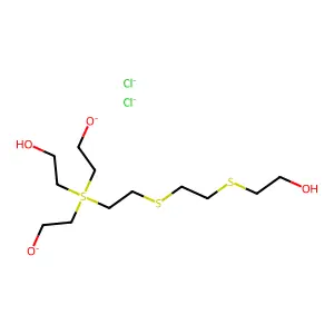 Sulfonium, (thiodiethylene)bis(bis(2-hydroxyethyl)-, dichloride structure