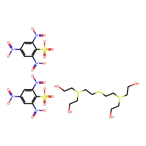 Sulfonium, thiodiethylenebis(bis(2-hydroxyethyl)-, dipicrylsulfonate structure