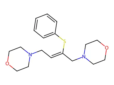 1,4-Dimorpholino-2-(phenylthio)-2-butene structure