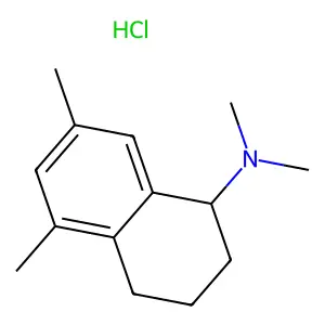 1-Naphthylamine, 1,2,3,4-tetrahydro-N,N,5,7-tetramethyl-, hydrochloride structure