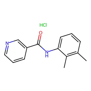 Nicotinamide, N-(2,3-xylyl)-, hydrochloride structure