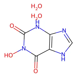1-Hydroxyxanthine dihydrate structure