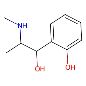 Benzyl alcohol, o-hydroxy-alpha-(1-(methylamino)ethyl)- structure