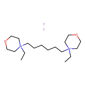 Morpholinium, 4,4'-hexamethylenebis(4-ethyl-, diiodide structure