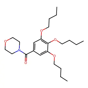 Morpholine, 4-(3,4,5-tributoxybenzoyl)- structure
