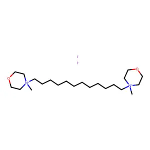 4,4'-(Dodecane-1,12-diyl)bis(4-methylmorpholin-4-ium) diiodide structure