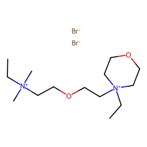 Morpholinium, 4-ethyl-4-(2-(2-(ethyldimethylammonio)ethoxy)ethyl)-, dibromide structure