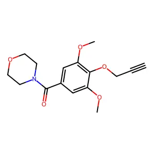 Morpholine, N-(4-propargyloxy-3,5-dimethoxybenzoyl)- structure