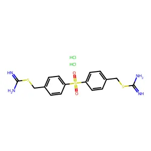 Pseudourea, 2,2'-sulfonylbis(p-phenylenemethylene)bis(2-thio-, dihydrochloride structure