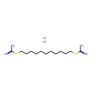 Undecane-1,11-diyl dicarbamimidothioate--hydrogen bromide (1/2) structure