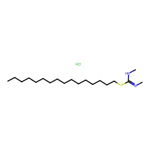 Pseudourea, 2-hexadecyl-1,3-dimethyl-2-thio-, hydrochloride structure