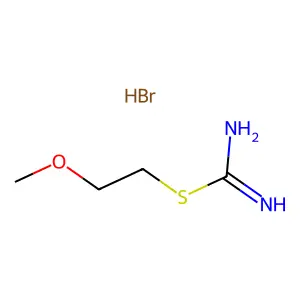 Pseudourea, 2-(2-methoxyethyl)-2-thio-, hydrobromide structure