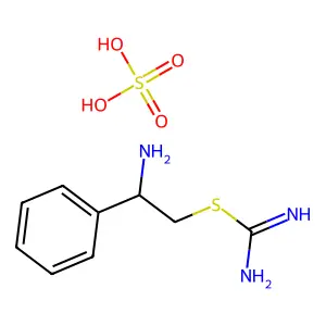 Pseudourea, 2-(2-(alpha-phenyl)aminoethyl)-2-thio-, hydrogen sulfate structure