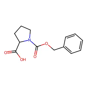 1-benzyl hydrogen (R)-pyrrolidine-1,2-dicarboxylate structure