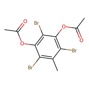 1,3-Benzenediol, 2,4,6-tribromo-5-methyl-, diacetate structure