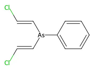 Bis(2-chlorovinyl)phenylarsine structure