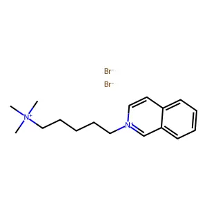 Isoquinolinium, 2-(5-(trimethylammonio)pentyl)-, dibromide structure