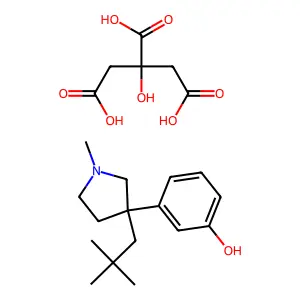 Phenol, 3-(1-methyl-3-neopentyl-3-pyrrolidinyl)-, citrate structure
