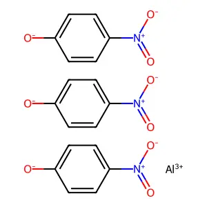Phenol, p-nitro-, aluminum salt structure