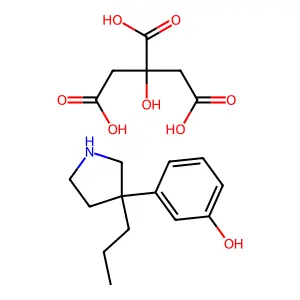 Phenol, 3-(3-propyl-3-pyrrolidinyl)-, citrate structure