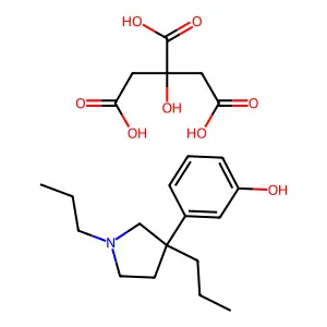 Phenol, 3-(1,3-dipropyl-3-pyrrolidinyl)-, citrate structure