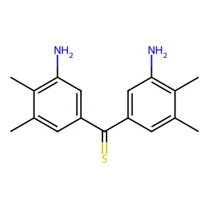 Bis(3-amino-4,5-dimethylphenyl)methanethione structure