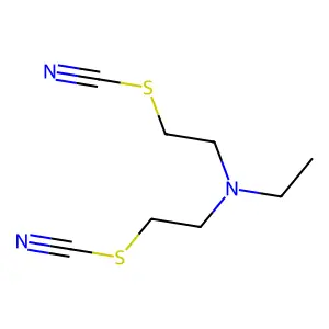 Thiocyanic acid, (ethylimino)di-2,1-ethanediyl ester structure