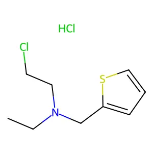 2-Thiophenemethylamine, N-(2-chloroethyl)-N-ethyl-, hydrochloride structure
