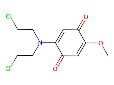 p-Benzoquinone, 5-(di-2'-chloroethylamino)-2-methoxy- structure