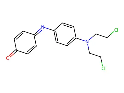 p-Benzoquinoneimine, N-(p-(di-2''-chloroethylamino)phenyl)- structure
