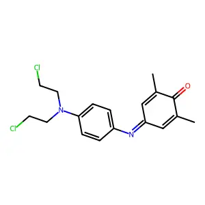 p-Benzoquinoneimine, N-(p-(di-2''-chloroethylamino)phenyl)-3,5-dimethyl- structure