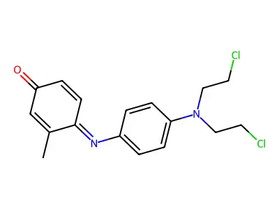 p-Benzoquinoneimine, N-(p-(di-2''-chloroethylamino)phenyl)-3-methyl- structure