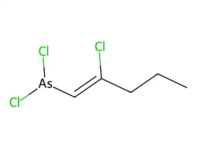 Dichloro(2-chloro-1-pentenyl)arsine structure