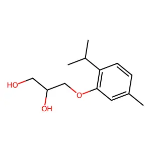 1,2-Propanediol, 3-(6-isopropyl-m-tolyloxy)- structure