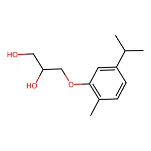 1,2-Propanediol, 3-(5-isopropyl-o-tolyloxy)- structure