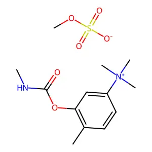 Ammonium, (3-hydroxy-p-tolyl)trimethyl-, methosulfate, methylcarbamate (ester) structure